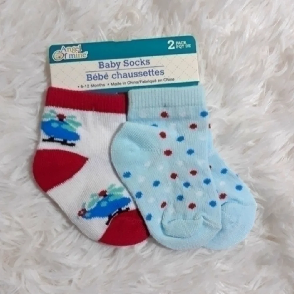 🛍Angel Of Mine Baby Socks 2 Pack-Size 6-12